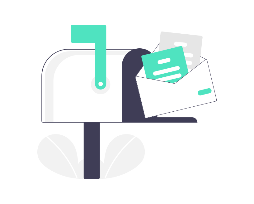 Boîte aux lettres avec du courrier dedans